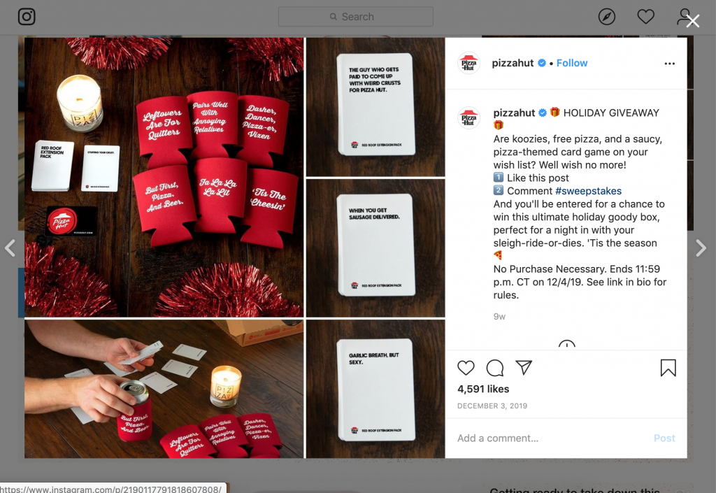 Pizza Hut Instagram Giveaway Pizza Hut Instagram Giveaway